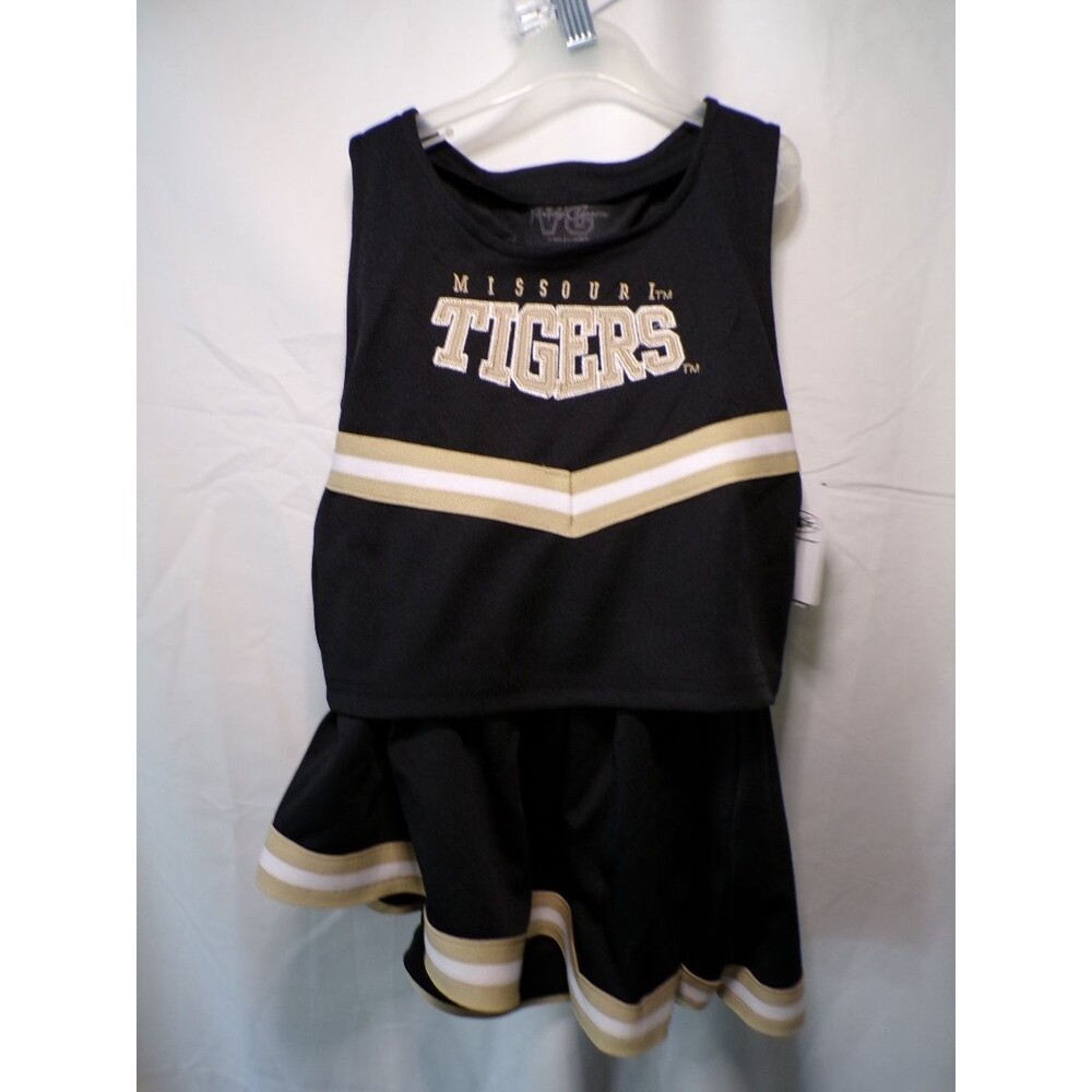 Varsity Classics Missouri Tigers Cheer Uniform Set Girls 6X Black Gold NCAA
